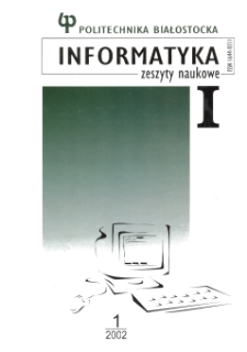 Zeszyty Naukowe Politechniki Białostockiej. Informatyka. Z. 1