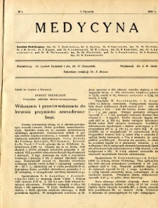 Medycyna 1936 R.10 nr 1
