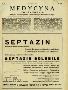 Medycyna 1938 R. 12 nr 16