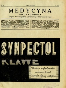 Medycyna 1938 R. 12 nr 17