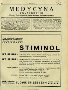 Medycyna 1938 R. 12 nr 18