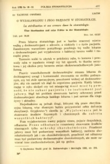 Polska Stomatologja oraz Przegląd Dentystyczny 1938 R.16 nr 10-11