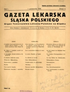 Gazeta Lekarska Śląska Polskiego 1936 R.1 z.4
