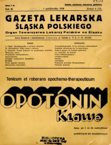 Gazeta Lekarska Śląska Polskiego 1938 R.3 z.4