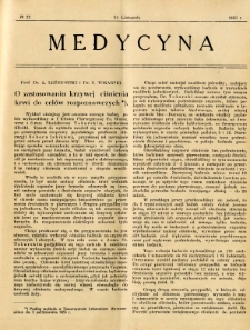 Medycyna 1933 R.7 nr 22