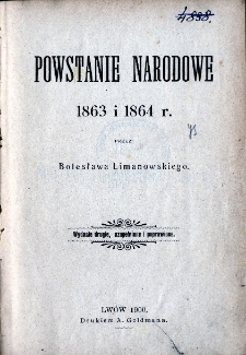 Powstanie narodowe 1863 i 1864 r.