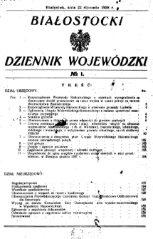 Białostocki Dziennik Wojew&oacute;dzki 1938, R.18