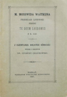 Przekład litewski pieśni Te Deum Laudamus