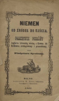 Niemen od źródeł do ujścia. Pamiętnik podróży