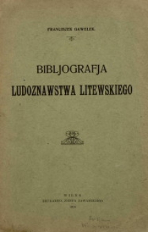 Bibljografja ludoznawstwa litewskiego