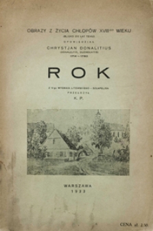 Rok. Obrazy z życia chłopów XVIII-60 wieku (blisko 200 lat temu)