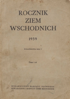 Rocznik ziem wschodnich 1939