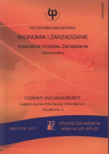 Ekonomia i Zarządzanie : Kwartalnik Wydziału Zarządzania. T. 3 nr 2