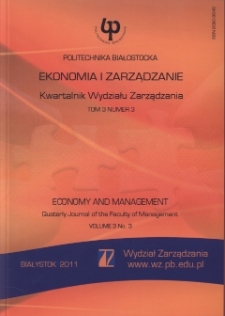 Ekonomia i Zarządzanie : Kwartalnik Wydziału Zarządzania. T. 3 nr 3
