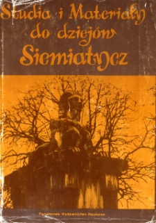 Studia i materiały do dziej&oacute;w Siemiatycz