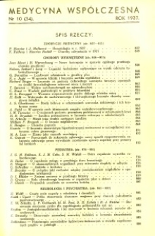 Medycyna Współczesna 1937 R.3 nr 10