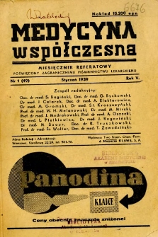 Medycyna Współczesna 1939 R.5 nr 1