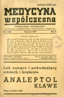 Medycyna Współczesna 1939 R.5 nr 4