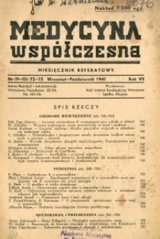 Medycyna Współczesna 1941 R.7 nr 9-10
