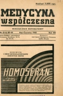 Medycyna Współczesna 1942 R.8 nr 5-6