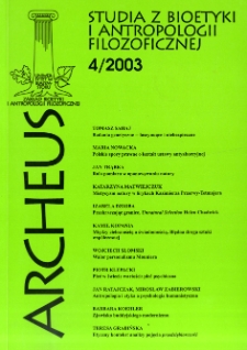 Archeus : studia z bioetyki i antropologii filozoficznej. T. 4