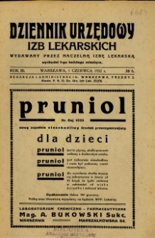 Dziennik Urzędowy Izb Lekarskich 1932 R.3 nr 6