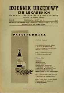 Dziennik Urzędowy Izb Lekarskich 1939 R.10 nr 5