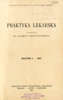 Praktyka Lekarska 1927 R.1