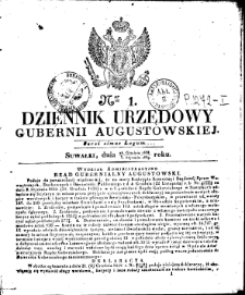 Dziennik Urzędowy Guberni Augustowskiej. 1838, nr 1