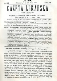 Gazeta Lekarska 1869 R.3, t.6, nr 39