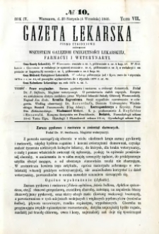 Gazeta Lekarska 1869 R.4, t.7, nr 10