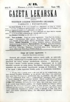 Gazeta Lekarska 1869 R.4, t.7, nr 13