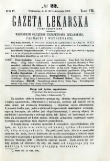 Gazeta Lekarska 1869 R.4, t.7, nr 22