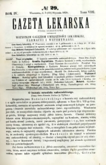 Gazeta Lekarska 1870 R.4, t.8, nr 29