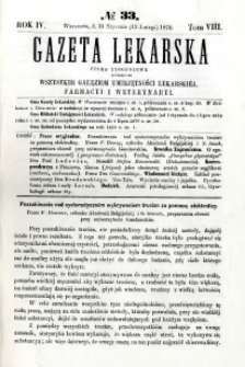 Gazeta Lekarska 1870 R.4, t.8, nr 33