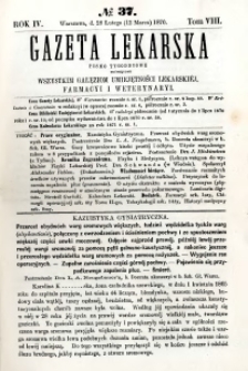 Gazeta Lekarska 1870 R.4, t.8, nr 37
