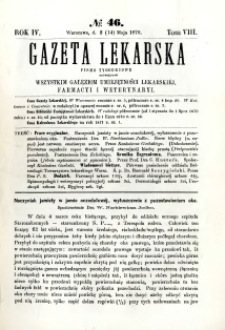 Gazeta Lekarska 1870 R.4, t.8, nr 46