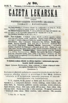 Gazeta Lekarska 1870 R.5, t.9, nr 20