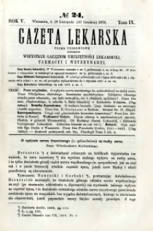 Gazeta Lekarska 1870 R.5, t.9, nr 24