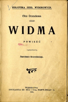 Widma : powieść