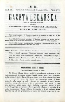 Gazeta Lekarska 1874 R.9, t.17, nr 11