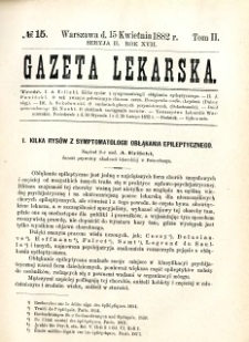 Gazeta Lekarska 1882 R.17, t.2, nr 15