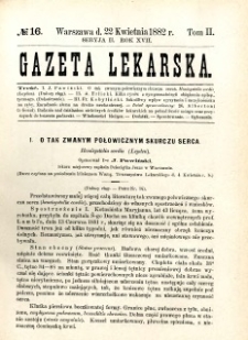 Gazeta Lekarska 1882 R.17, t.2, nr 16