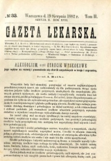 Gazeta Lekarska 1882 R.17, t.2, nr 33