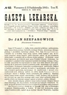Gazeta Lekarska 1882 R.17, t.2, nr 42