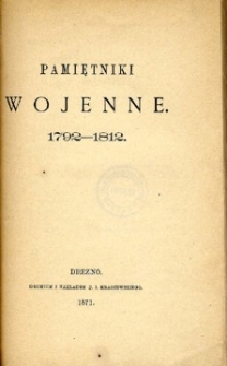 Pamiętniki wojenne 1792-1812