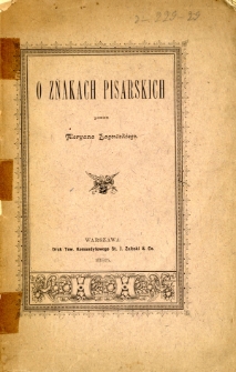 O znakach pisarskich
