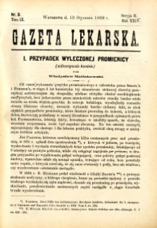 Gazeta Lekarska 1889 R.24, t.9, nr 3