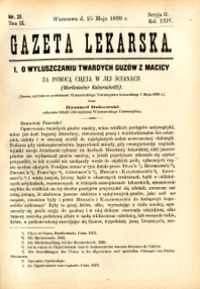 Gazeta Lekarska 1889 R.24, t.9, nr 21