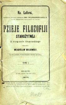 Dzieje filozofiji starożytnéj. T. 1